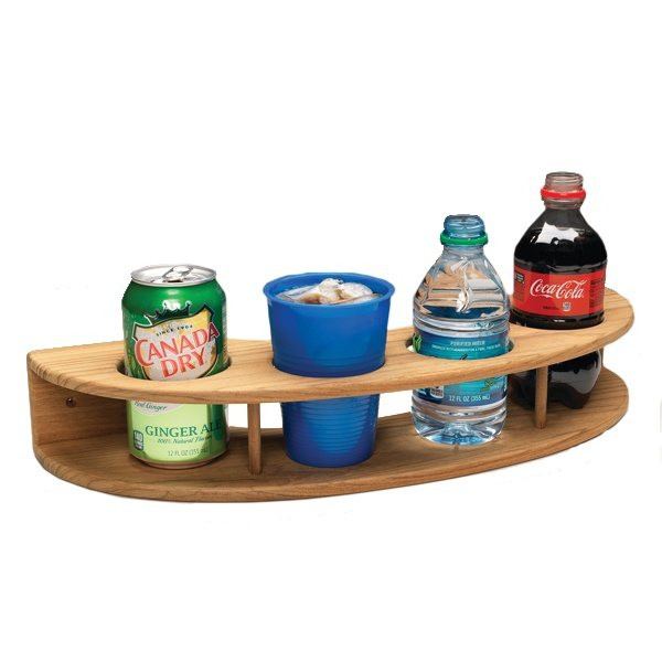 Whitecap Teak Curved Four Drink Rack