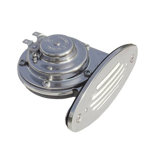 Ongaro Mini Single Drop-In Horn w\/SS Grill - 12V Low Pitch
