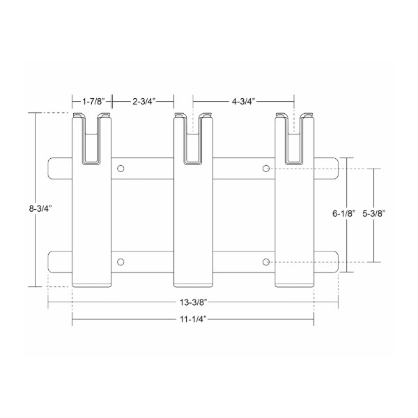 TACO 3 Rod Aluminum/Poly Rod Rack | Wholesale Marine