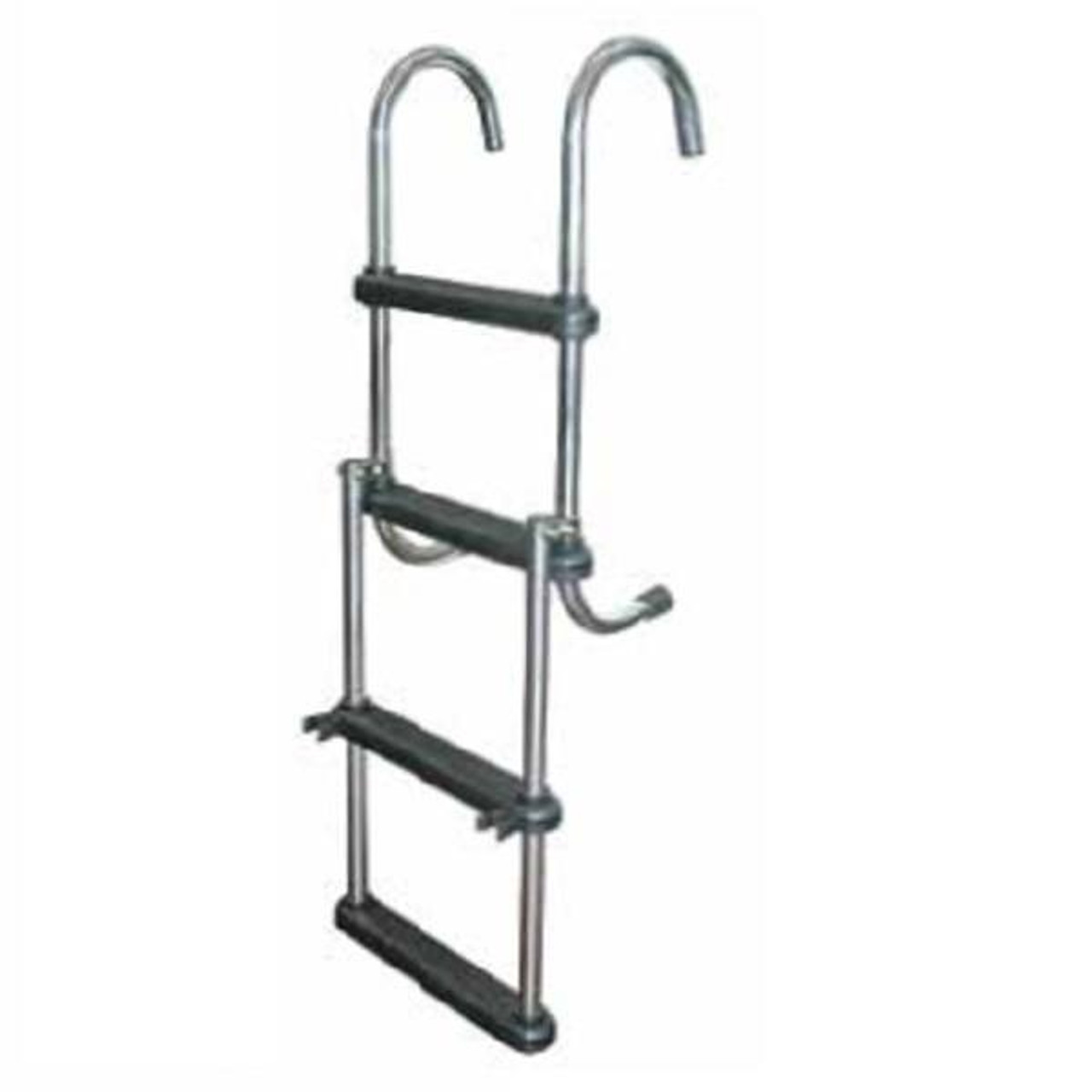 Costway 4 Step Pontoon Boat Ladder Stainless Steel Folding