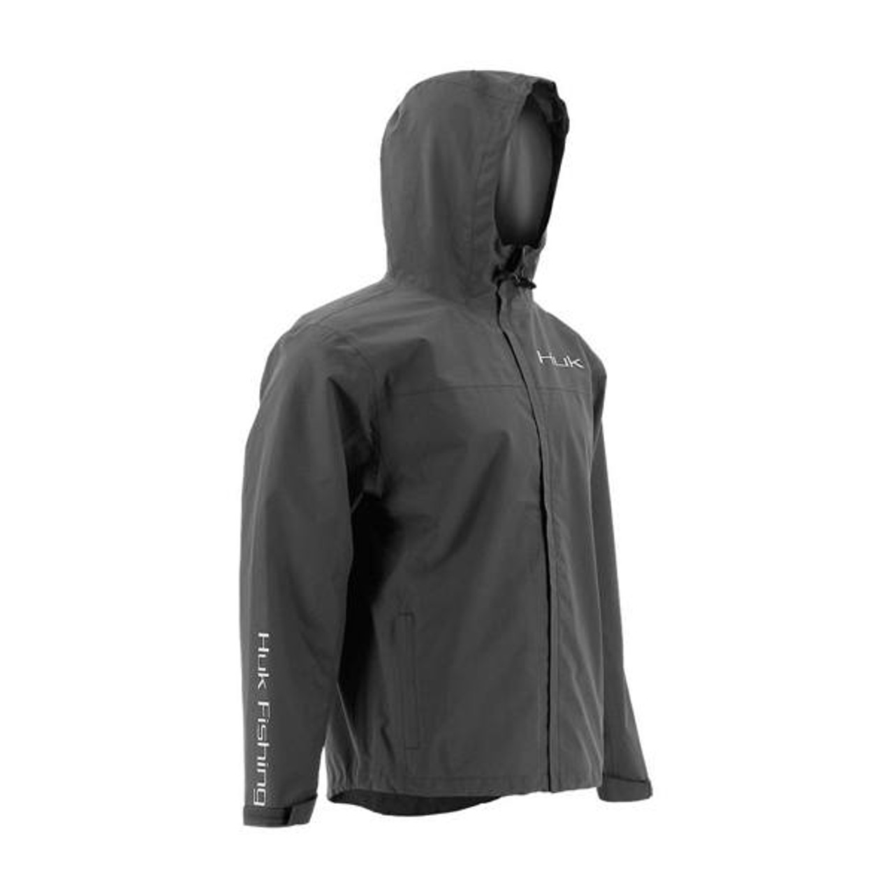 Huk Charcoal Grey Packable Rain Jacket