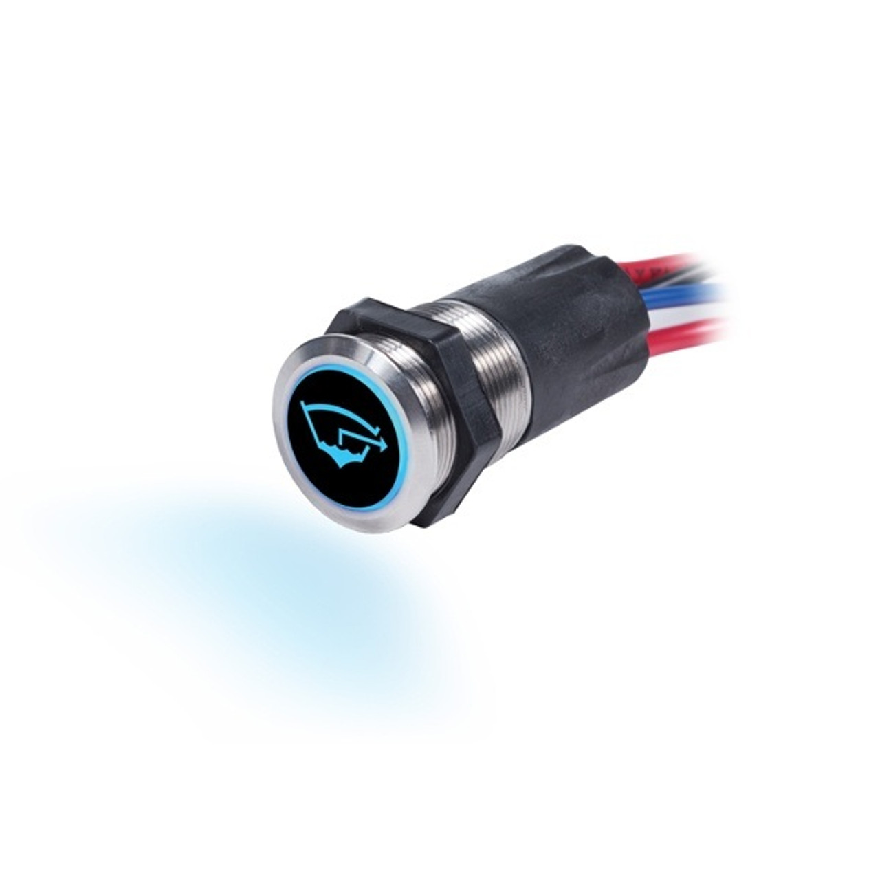 Blue Sea Momentary Push Button Backlit Switch - Off/On - OFF