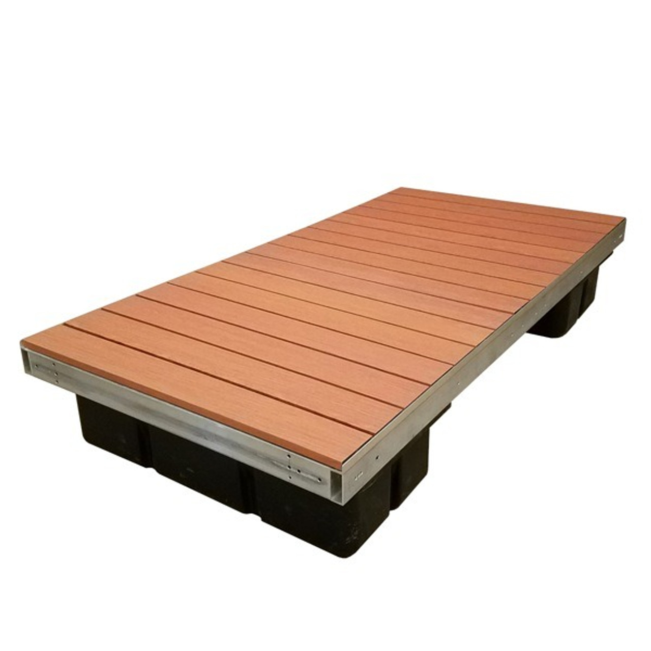Patriot Docks Floating Platform w/ Brown Aluminum Decking