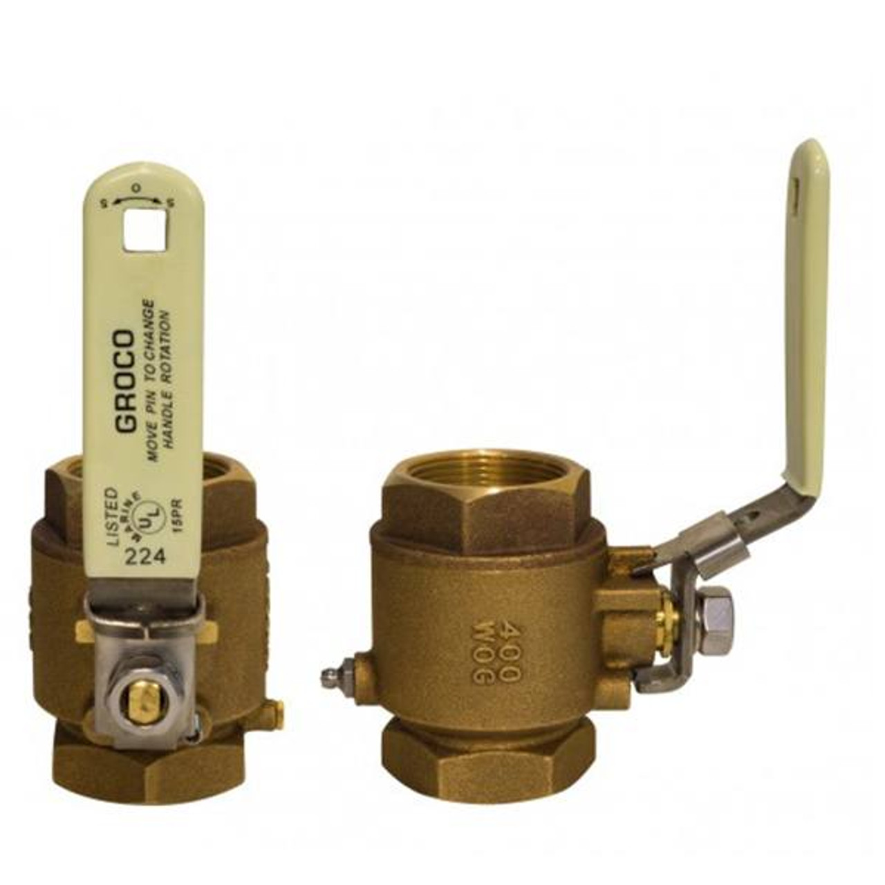 Groco IBVL-1500 Bronze Inline Locking Valve