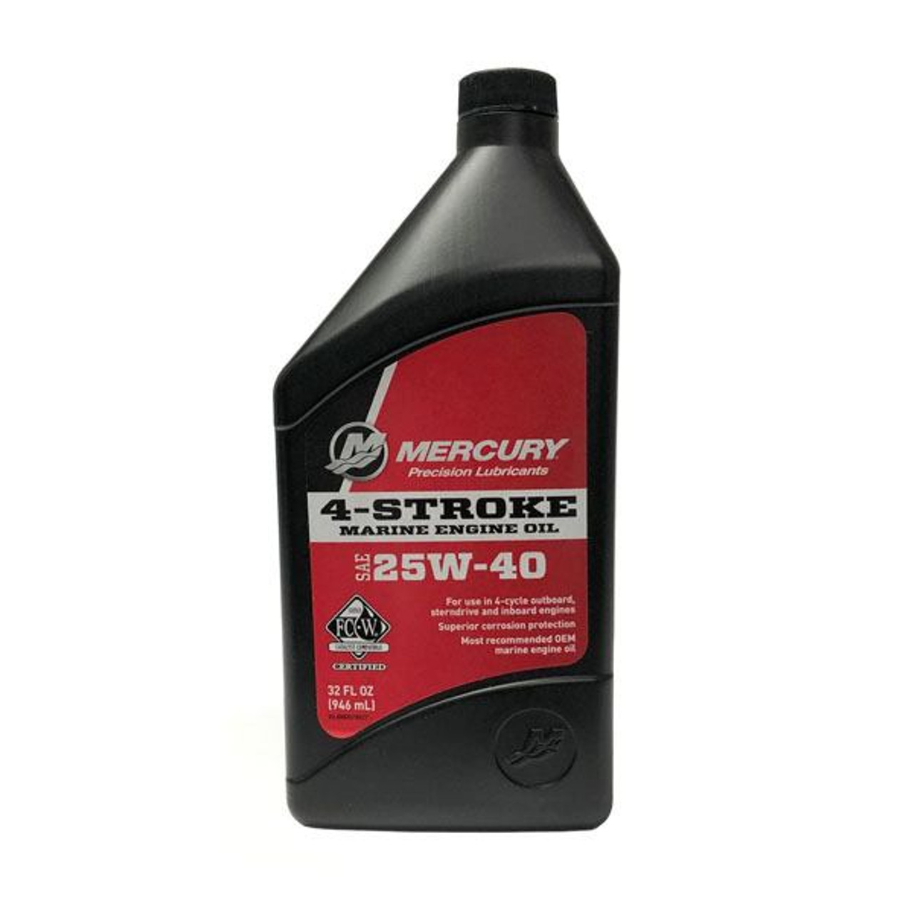 Mercury 25W-40 4-Stroke Conventional Marine Oil Quart