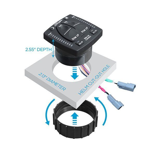 OBI9000E BOLT Electric Trim Tab Helm Control