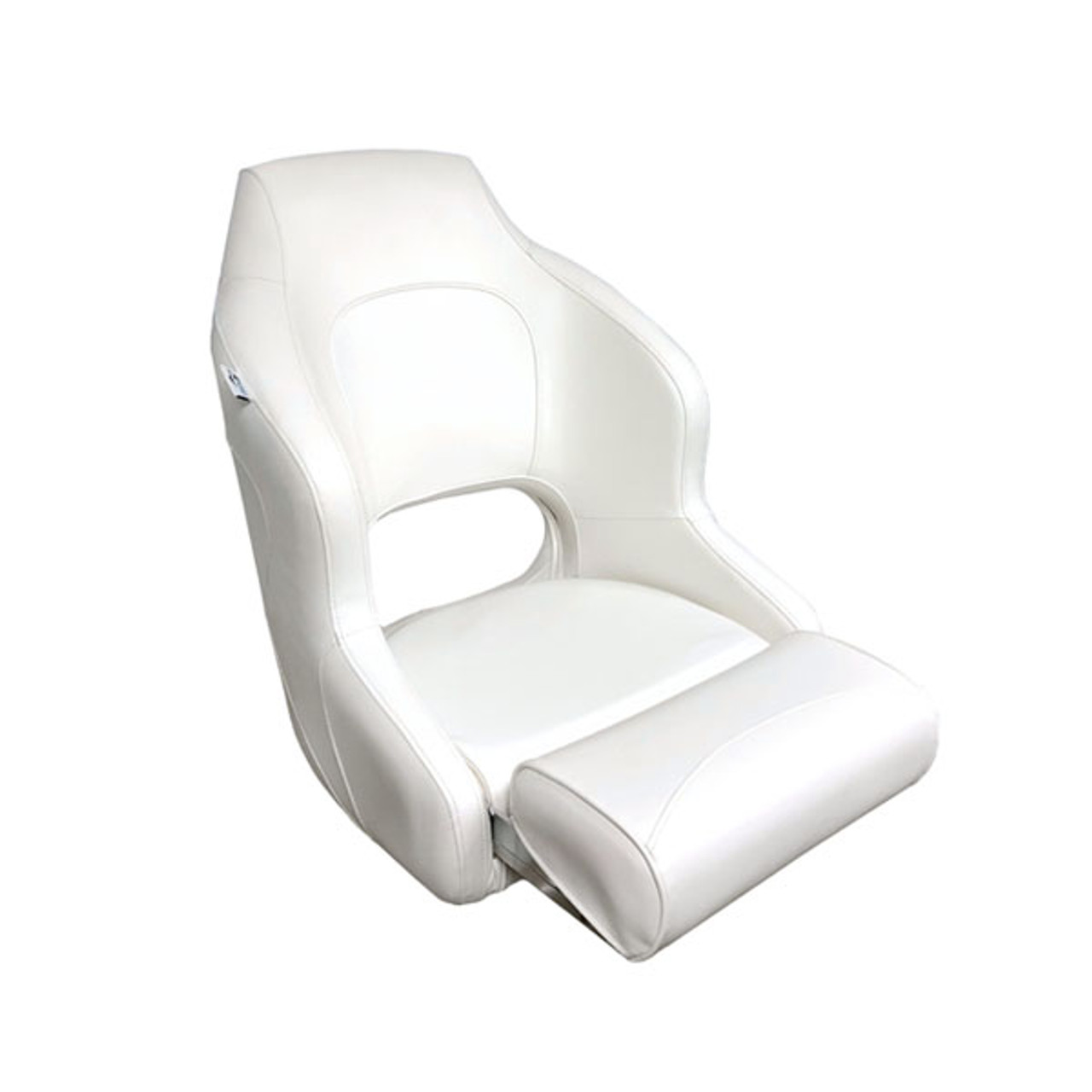 Gen3 Marine Premium Captain's Bucket Seat w/Flip Up Bolster - White Bolster Down