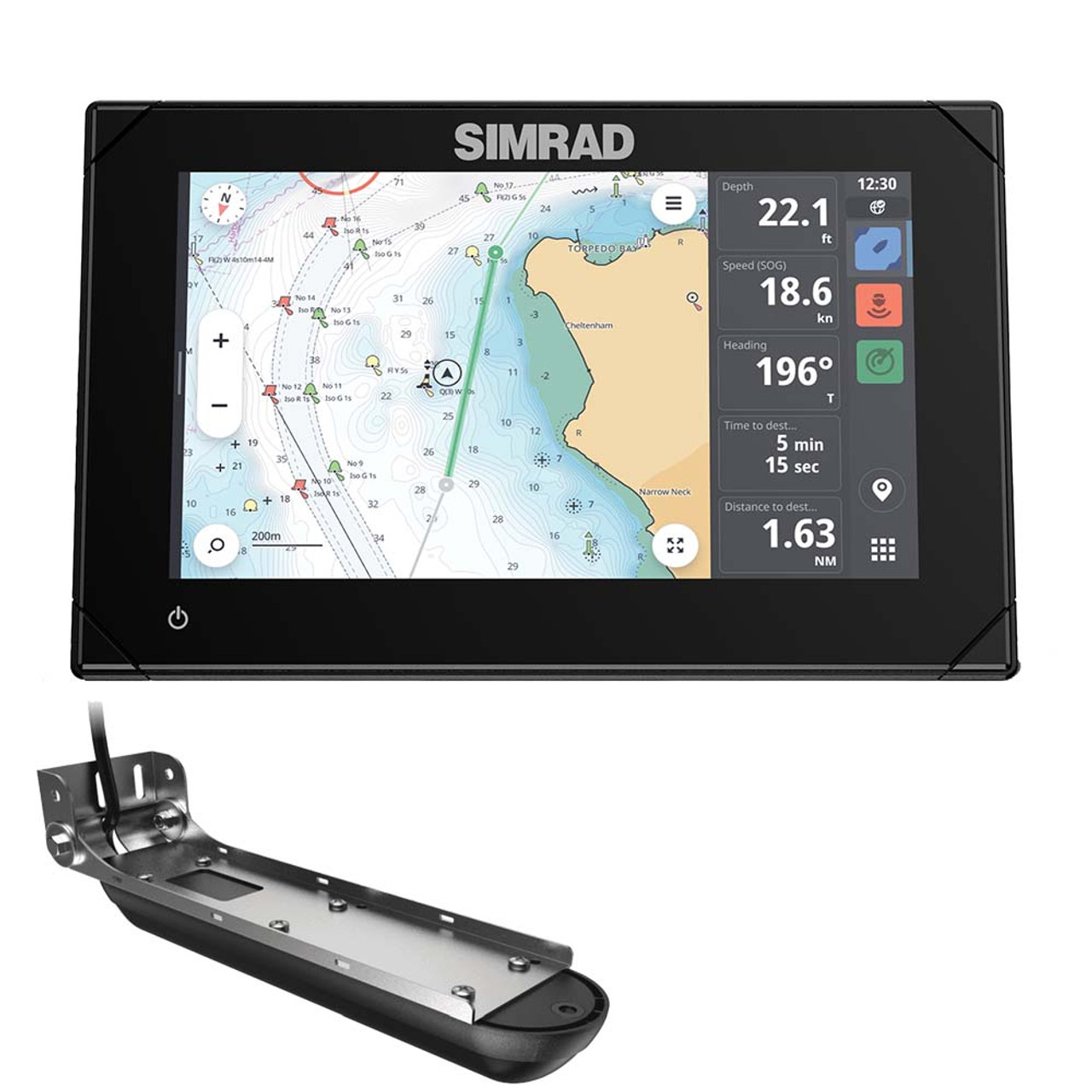 Simrad NSX 3007 7 Combo Chartplotter & Fishfinder with Active Imaging 3-in-1 Transducer