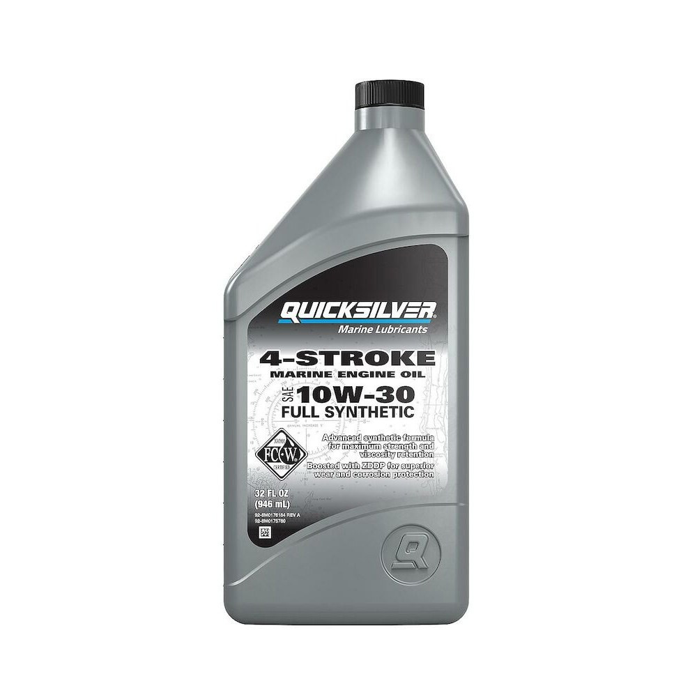 Quicksilver 8M0175780 10W-30 Full Synthetic 4-Stroke Marine Engine Oil Image