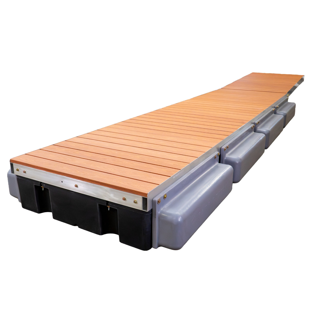 Patriot Docks Premium Floating Dock w/ Brown Aluminum Decking Image