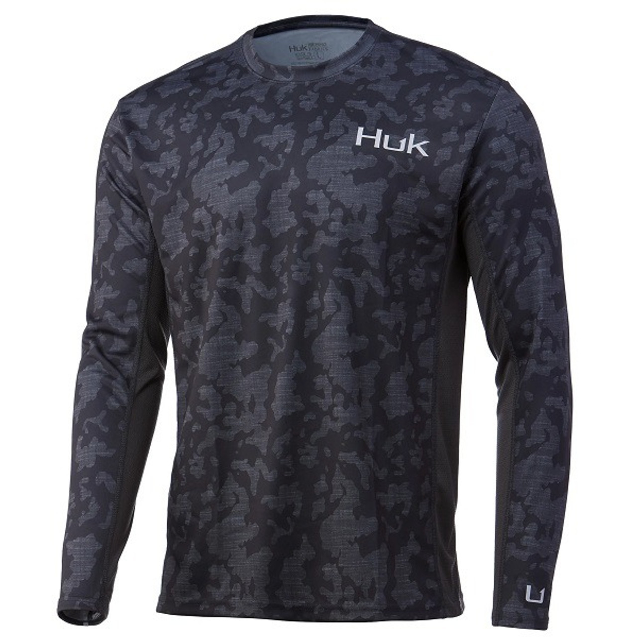 Huk Men's Icon x Running Lakes Shirt, Large, Volcanic Ash