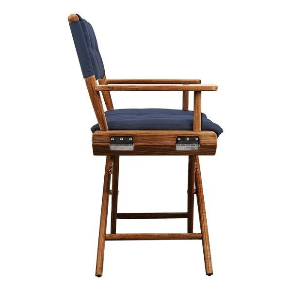 Whitecap Teak Director's Chair w/ Navy Seat Covers