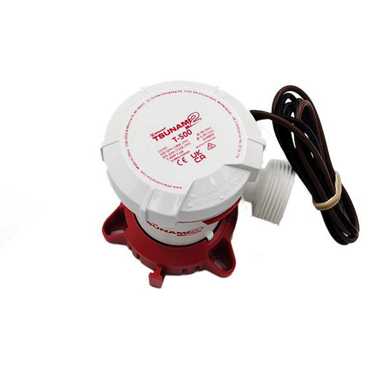Attwood Tsunami Mk2 500 GPH Manual Bilge Pump external mounting feet