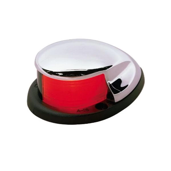 Perko 0228DP0CHR chrome navigation side light pair with red lenses
