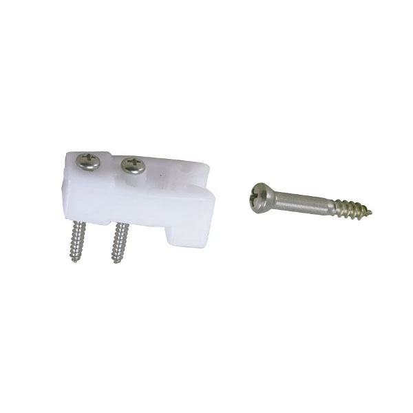 Perko 0554DP white polymer door catch with stainless steel screws