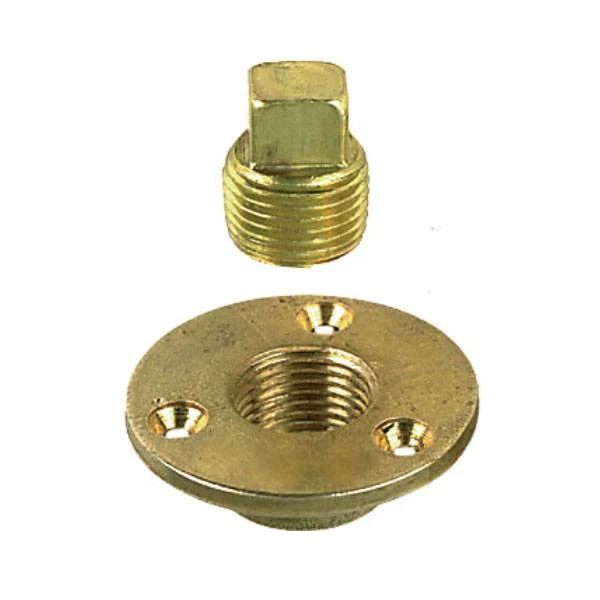 Perko 0714DP1PLB garboard drain assembly with bronze flange and brass plug