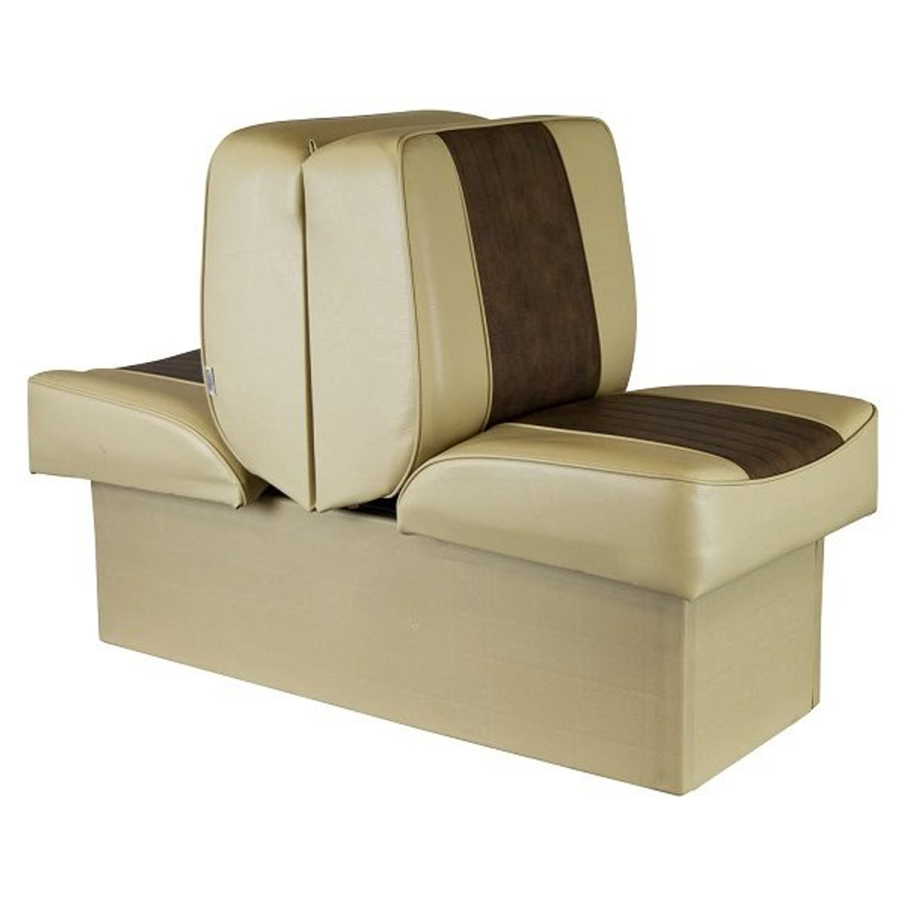 Wise Back-To-Back Boat Seat in the sand and brown color scheme