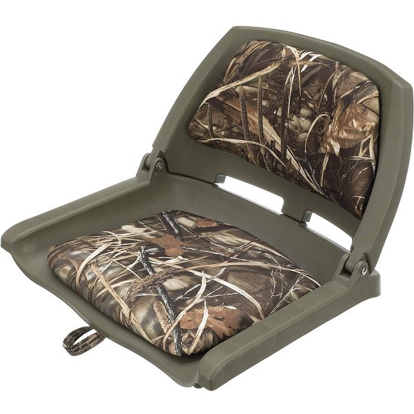 Attwood Camo Padded Folding Boat Seat 98391GNMX | Wholesale Marine