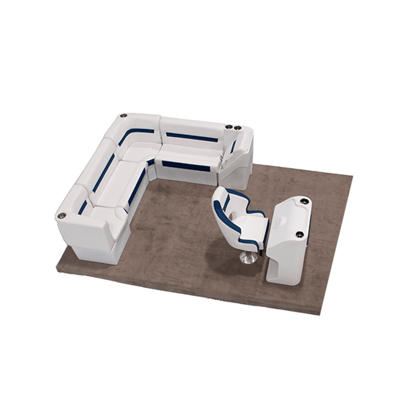 Wise DLX Rear L Leanback & Steering Console Pontoon Furniture Set Thumbnail