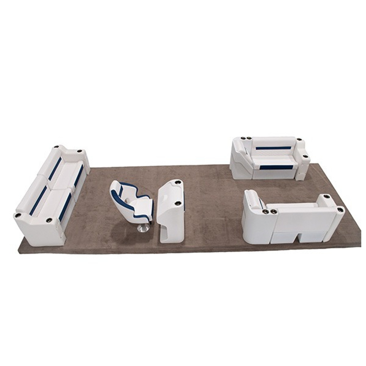Wise DLX Lounge with Rear Bench Pontoon Furniture Set Image