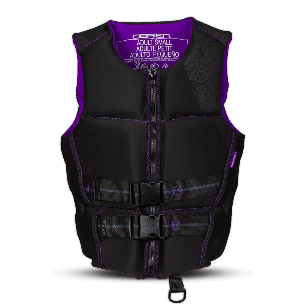 O'Brien Women's Neo Flex V-Back Life Jacket - Black/Purple Thumbnail Image