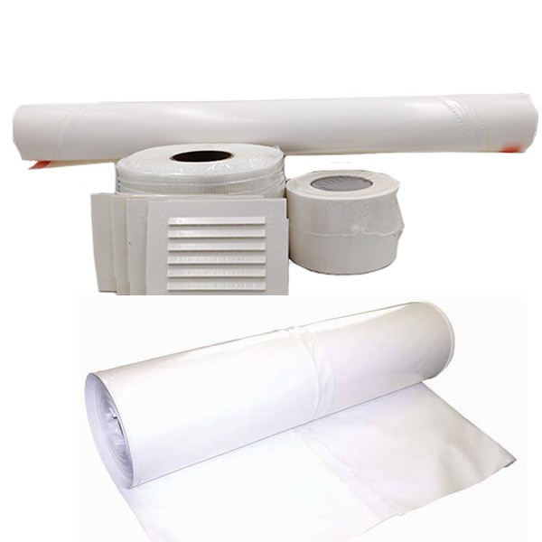 Shrink Wrap International Complete Kit – Includes 6 Mil 20' x 100' White Shrink Wrap, Vents, Tape, Strapping, & 36” Zipper Door