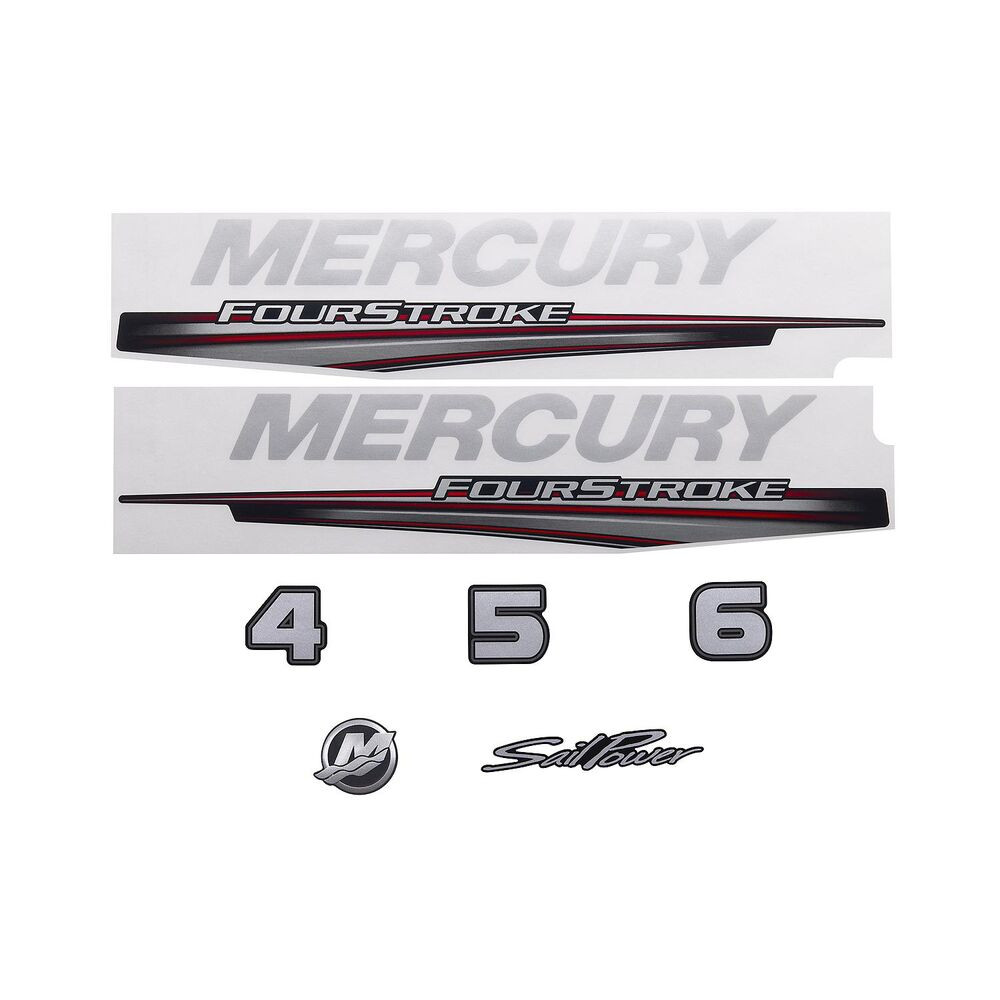 Mercury 8M0161226 decal set for Mercury 46hp carbureted outboards outboard graphics image