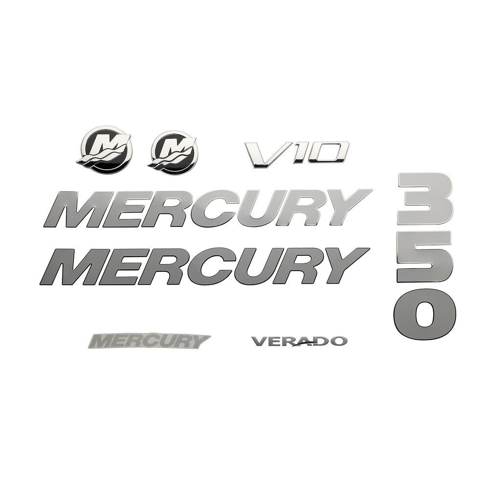 mercury 8M0204796 decal set for 5.7l v10 350hp verado outboards