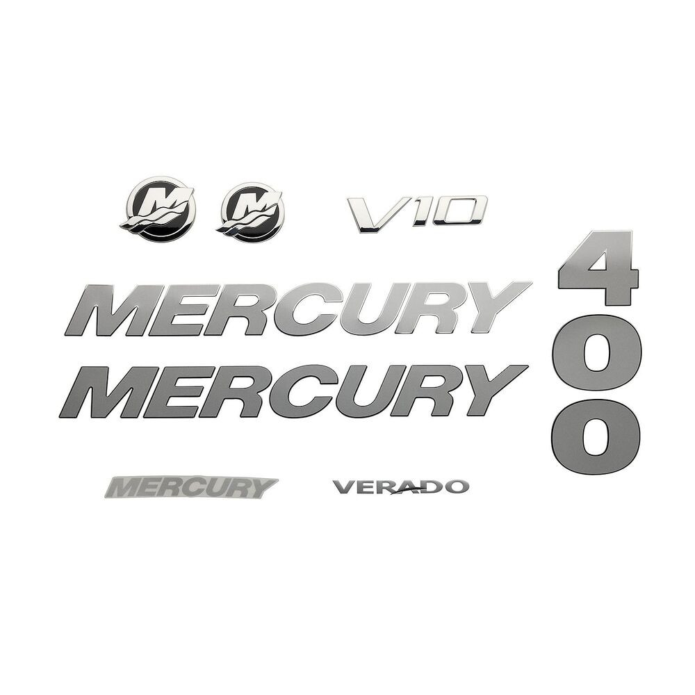 mercury 8M0204797 decal set for 5.7l v10 400hp verado outboards