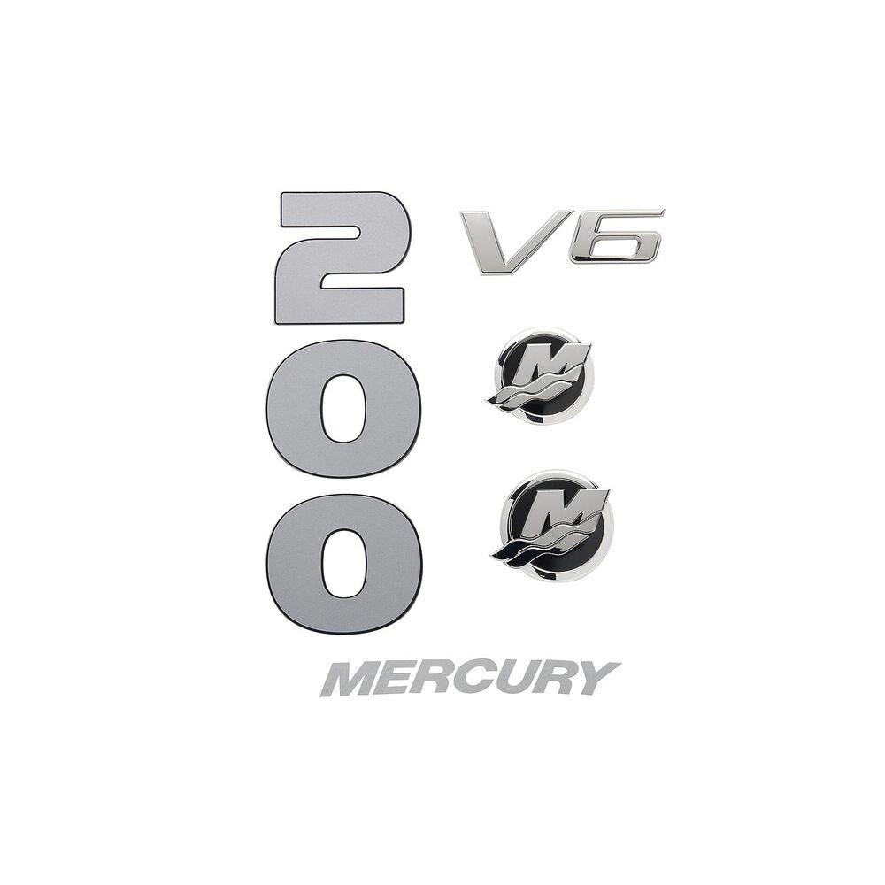 mercury 8M0214845 decal set for 3.4l v6 200hp fourstroke outboards