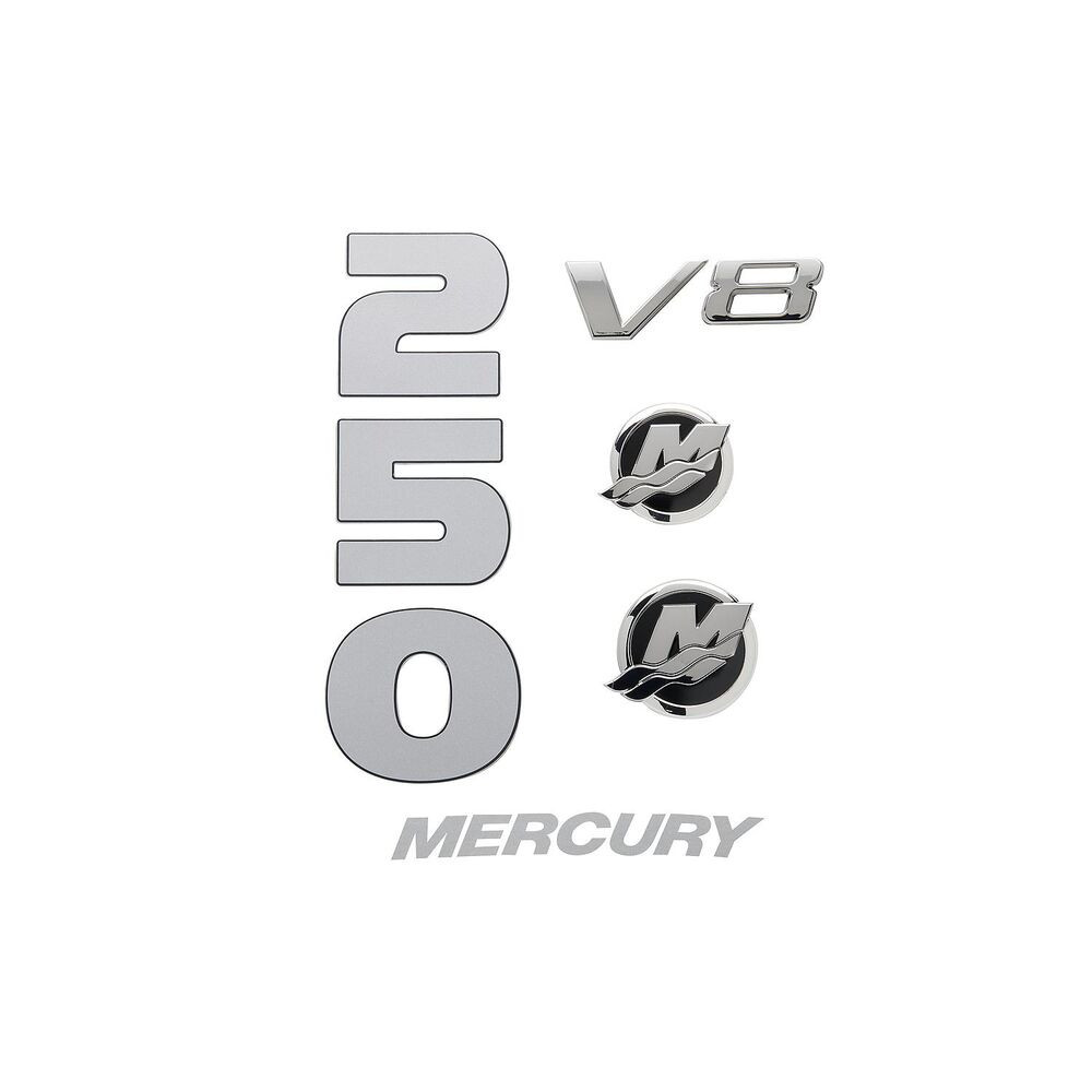 mercury 8M0214852 decal set for 4.6l v8 250hp verado outboards