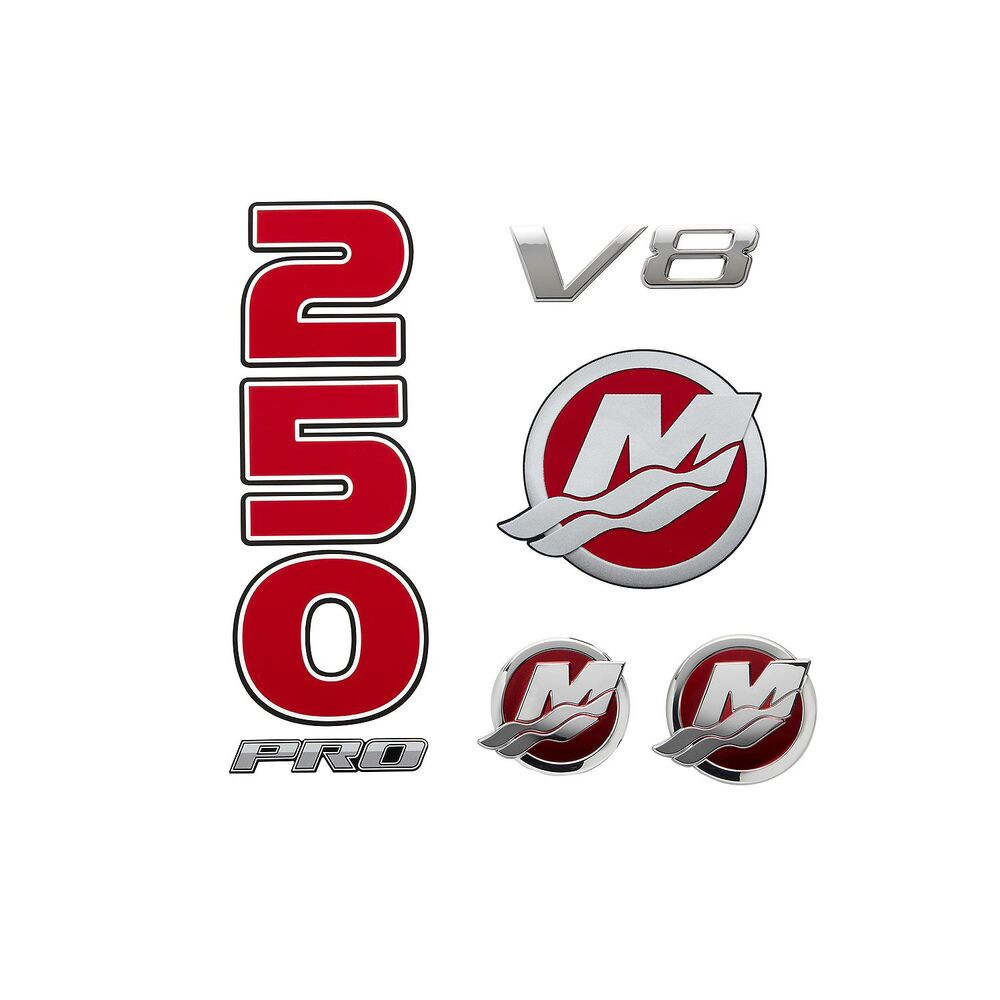 mercury 8M0214863 decal set for 4.6l v8 250hp pro xs outboards