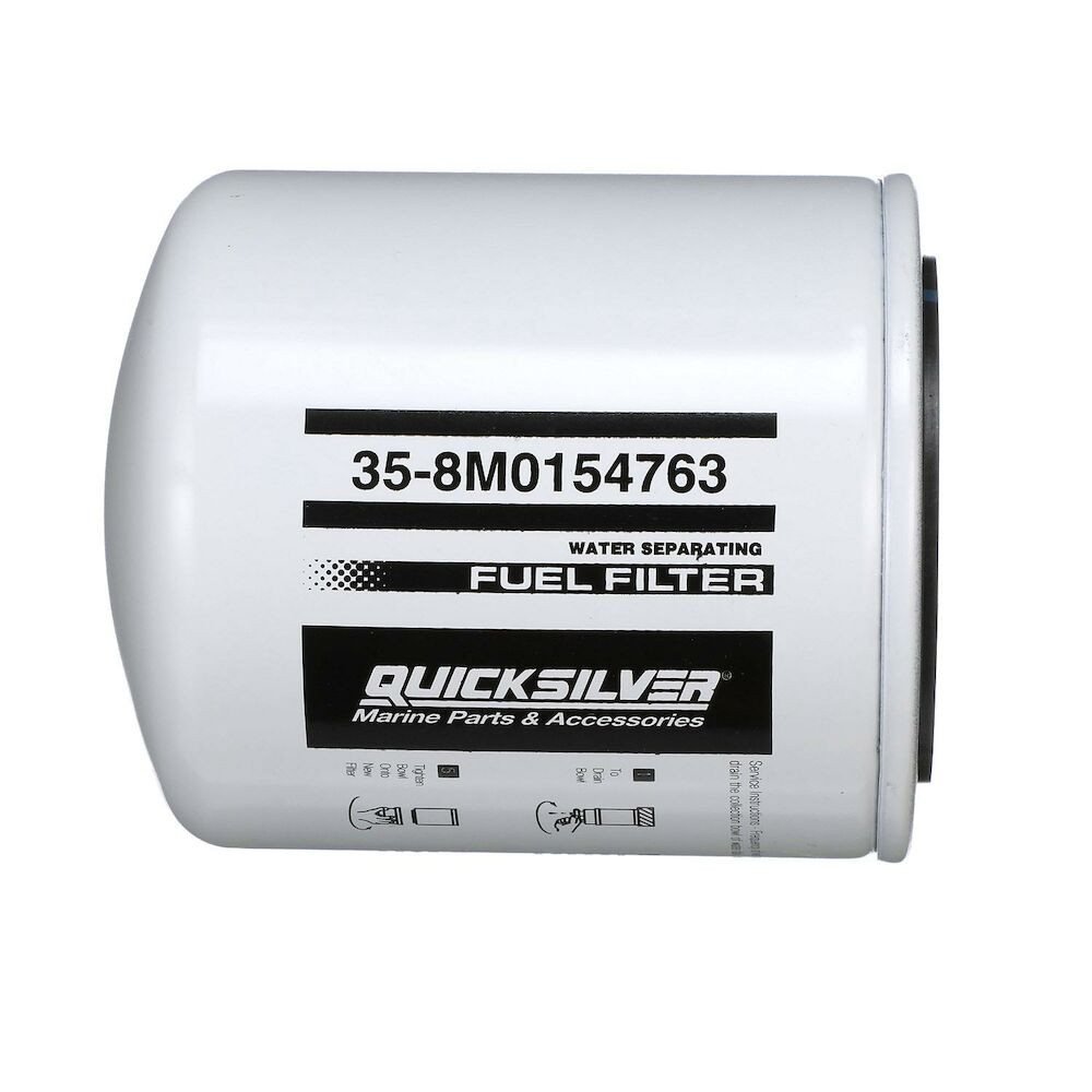 Quicksilver 8M0154763 water separating fuel filter for johnson and evinrude 250300hp outboards marine filter image