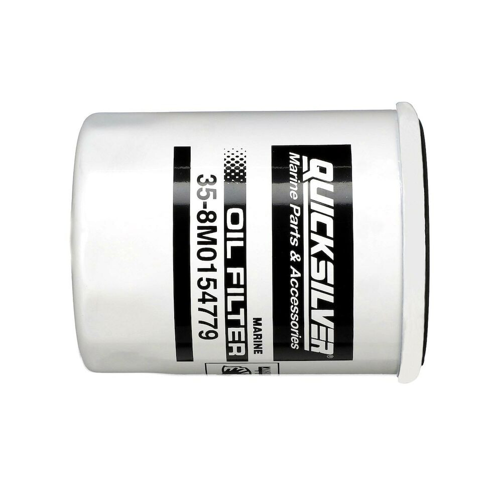 Quicksilver 8M0154779 20 micron oil filter for honda 75250hp outboards high efficiency filter image