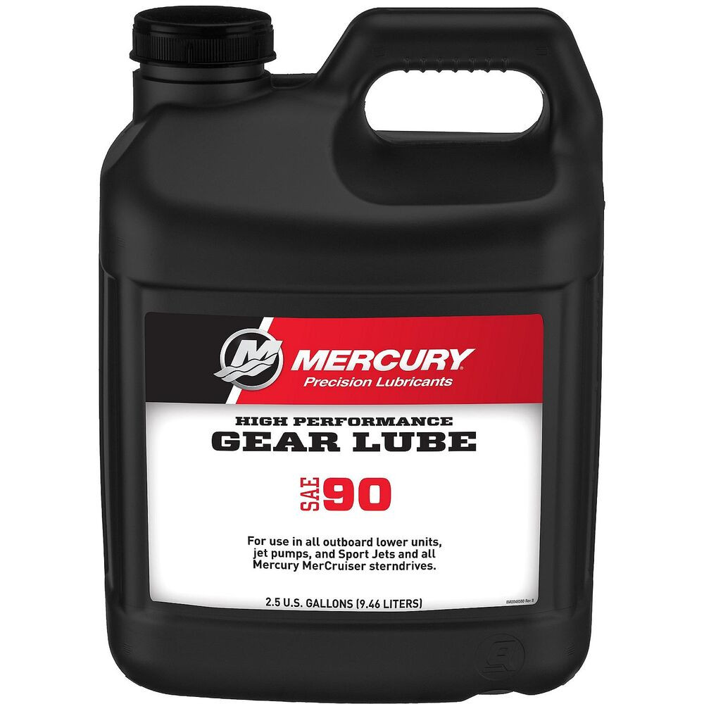 Mercury SAE 90 High Performance Gear Lube and Pump Kit for Outboards and Sterndrives 2.5 Gallons
