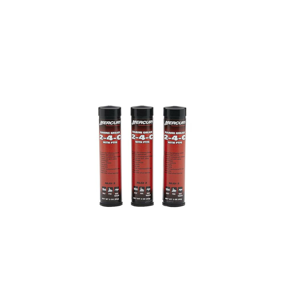 Mercury 802861A1 2-4-C marine grease with PTFE 3-pack multi-purpose marine lubricant image