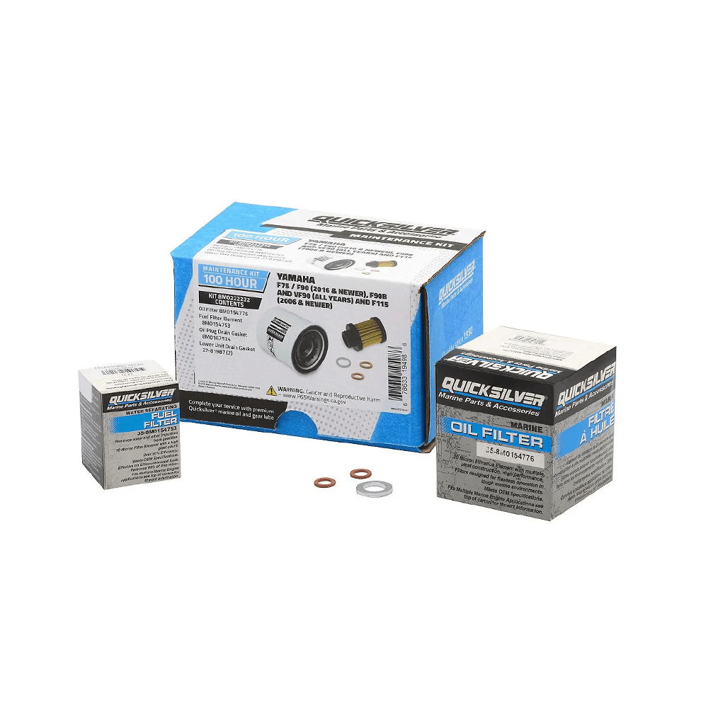 Mercury 8M0222222 Yamaha F75/F90/F90B/VF90/F115 Outboards - 100 Hour Service Kit Image