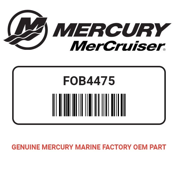 Mercury - MerCruiser FOB4475 Parts Book
