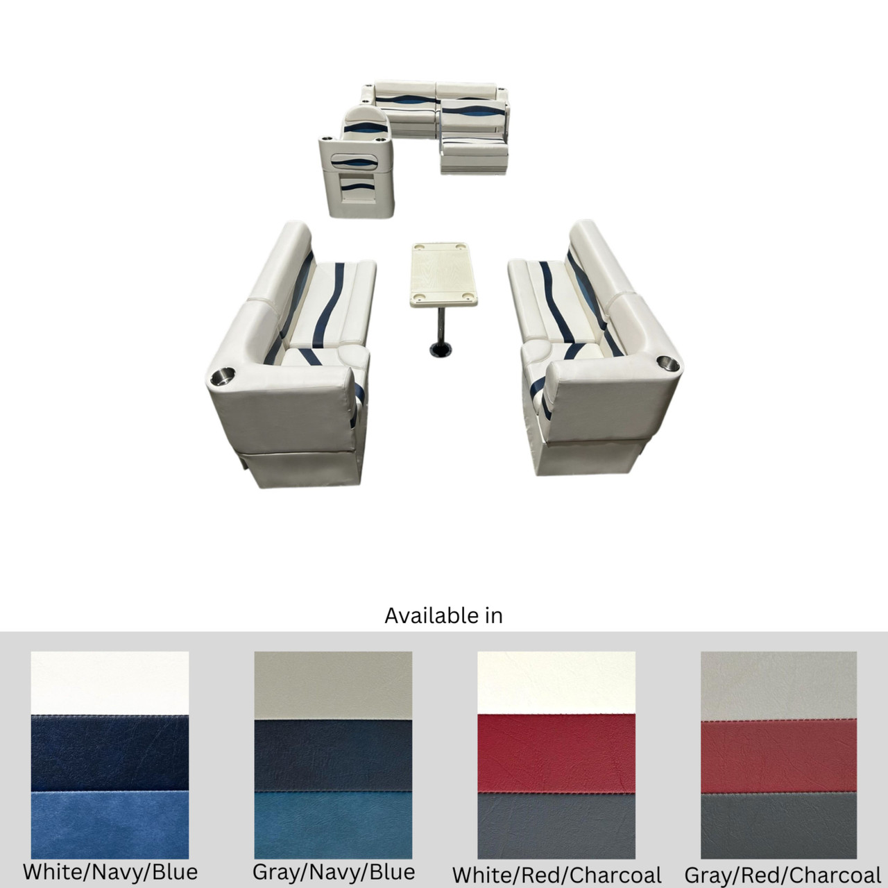 Horizon Elite Complete Pontoon Furniture Set with Table Image