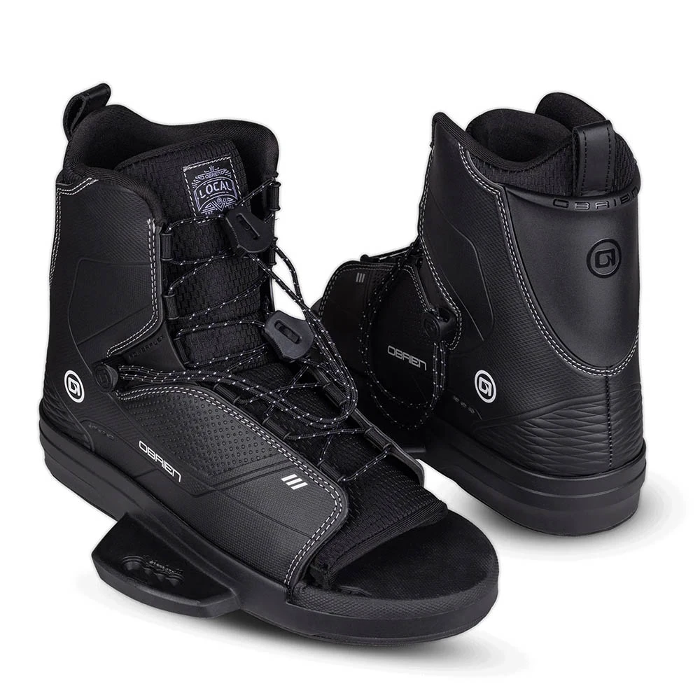 Pair of O’Brien Local open-toe wakeboard bindings