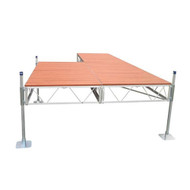 Patriot Docks Patio Boat Dock w/ Brown Aluminum Decking