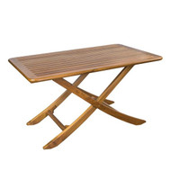 Whitecap Teak Large Adjustable Slat Top Table Whitecap Teak Large Adjustable Slat Top Table