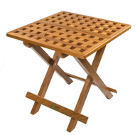 Whitecap Teak Grate Top Fold-Away Table Whitecap Teak Grate Top Fold-Away Table