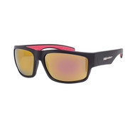 Bomber Tiger Bombs Matte Black Frame Red Mirror Lens