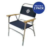 Navy Deck Chair w/ Compass Logo 2 Pack