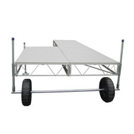 Patriot Docks Patio Roll-In Dock w/ Gray Aluminum Decking