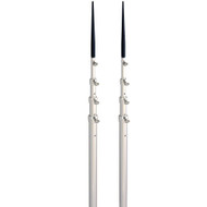 Lee's 16.5' Bright Silver Black Spike Telescopic Poles f\/Sidewinder
