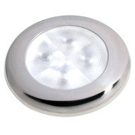 Hella Marine Slim Line LED 'Enhanced Brightness' Round Courtesy Lamp - White LED - Stainless Steel Bezel - 12V Hella Marine Slim Line LED 'Enhanced Brightness' Round Courtesy Lamp - White LED - Stainless Steel Bezel - 12V