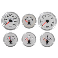 Sierra 67654P White Premier Pro Series 6 Gauge Set Sierra 67654P White Premier Pro Series 6 Gauge Set