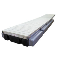 Patriot Docks Premium Floating Dock w/ Gray Aluminum Deck Lifestyle Image